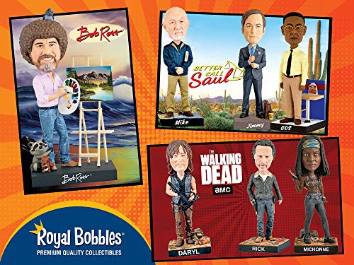 Royal Bobbles Bob Ross Bobblehead, Premium Polyresin Lifelike Figure, Unique Serial Number, Exquisite Detail