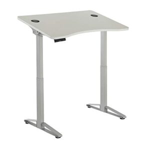 safco products defy™ electric height adjustable sit to stand desk, sit-stand desk for home & office