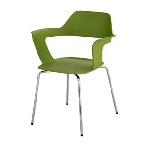 safco products bandi shell stack chair 4275gn, green, sturdy steel frame, polypropylene shell, stacks 8 high (2/carton)