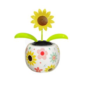 solar dancing flowers toy, solar powered bobbleheads for car dashboard, bobble head toy for car decorations window car dashboard decor car accessories - no battery required