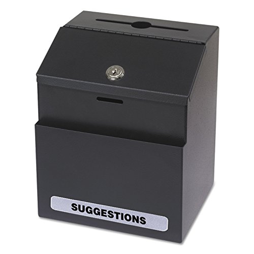 Safco 4232Bl Steel Suggestion/Key Drop Box with Locking Top 7 X 6 X 8 1/2