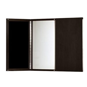 safco products mayline medina presentation board with dry erase center panel, mocha laminate