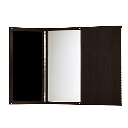 Safco Products Mayline Medina Presentation Board with Dry Erase Center Panel, Mocha Laminate