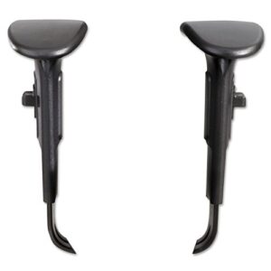 Safco 3399Bl Height/Width-Adjustable T-Pad Arms for Alday 24/7 Task Chair Black 1 Pair