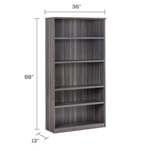 Safco Bookcase, Gray Steel Laminate