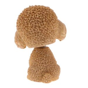 FRECI Bobbing Head Dog Animal Ornaments Mini Bobble-Head Figures Toys Car Interior Home Decoration Ornament - Yellow