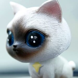 YGMONER Cat Bobblehead Ornaments Car Dashboard Shake Head Decoration (Siamese)