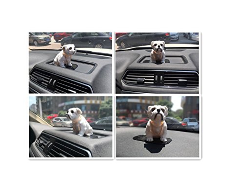 siyaful Bobbing Head Dog-Bobble Head Auto Car Dashboard Decors Toy Bulldog English