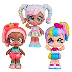 Kindi Kids Minis - Rainbow Besties - 3 Pack Collectible Posable Bobble Head Figure