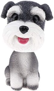 freci simulation shaking head dog bobble-head dog toy for car interior dashboard ornament - schnauzer
