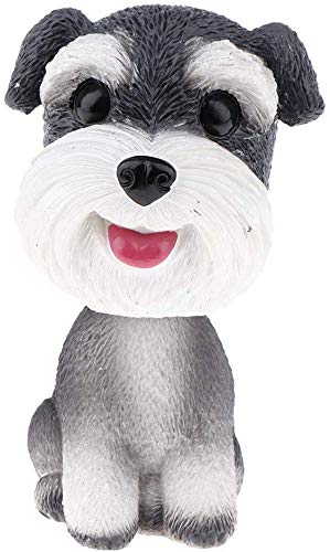 FRECI Simulation Shaking Head Dog Bobble-Head Dog Toy for Car Interior Dashboard Ornament - Schnauzer