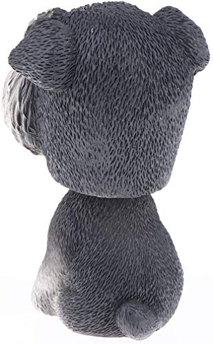 FRECI Simulation Shaking Head Dog Bobble-Head Dog Toy for Car Interior Dashboard Ornament - Schnauzer