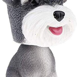 FRECI Simulation Shaking Head Dog Bobble-Head Dog Toy for Car Interior Dashboard Ornament - Schnauzer