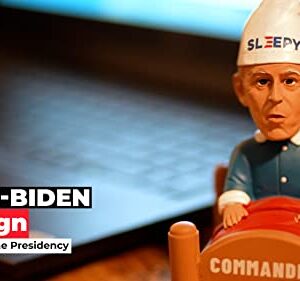 Pesky Patriot Sleepy Joe Biden Bobblehead Novelty Gag Gift | Funny Anti-Biden Bobble Figure for Conservatives and Republicans