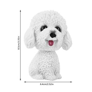 Yosoo Health Gear Shaking Head Dog Decor, Bobble Head Dog, Car Interior Dog Decor, Simulation Shaking Head Dog Decor Bobble Head Toy Car Interior Dashboard Ornament(Teddy (White))