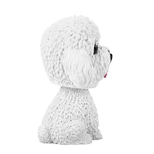 Yosoo Health Gear Shaking Head Dog Decor, Bobble Head Dog, Car Interior Dog Decor, Simulation Shaking Head Dog Decor Bobble Head Toy Car Interior Dashboard Ornament(Teddy (White))