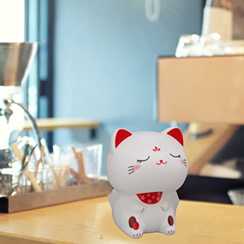 Zunate Bobble Head Nodding Cat for Car Dashboard,Solar Lucky Nodding Cat Car Decoration,Cute Miniature Cat Figure Automobile Decoration, Gifts for Men (Smiling Face)