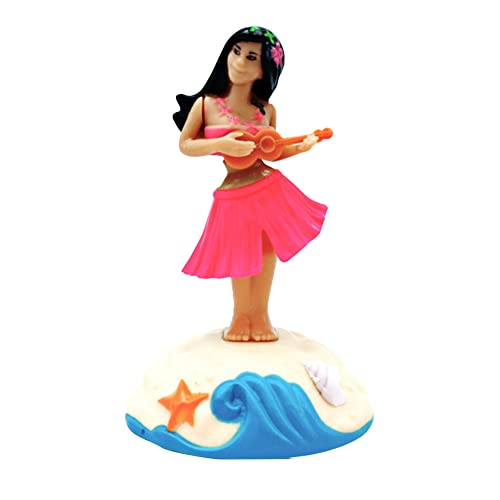 Ztexkee Solar Powered Shaking Guitar Girl Car Dashboard Decoration Plastic Bobbleheads Solar Dancing Toy Cute Bobble Head Figures for Home Office Desktop Ornaments Car Decor