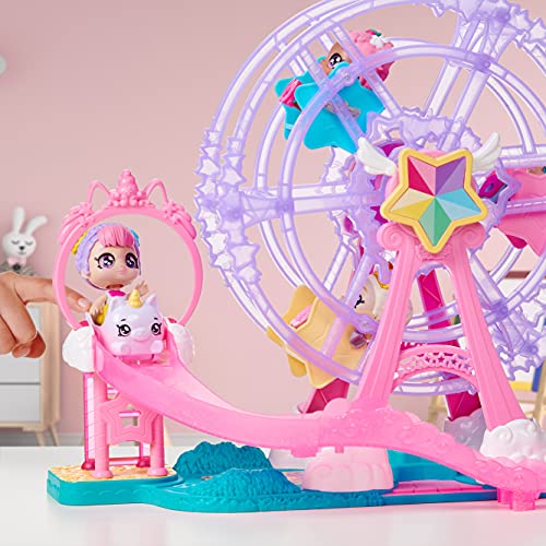 Kindi Kids Minis Collectible Ferris Wheel and Posable Bobble Head Figurine 2pc