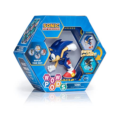 WOW! PODS Sonic The Hedgehog Collection - Sonic | Light-Up Bobble-Head Figure | Official Sega Merchandise, Toys and Gifts for Adults, Boys and Girls, Aged 5+, Blue