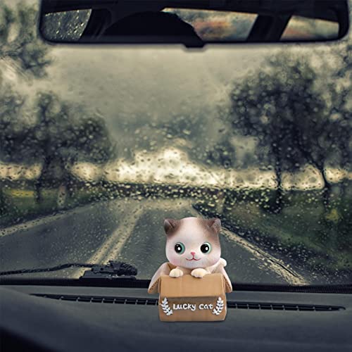 dous Bobbleheads for Car Dashboard Lucky Cat Dashboard Car Ornaments Bobble Head Cat Pet Toy Shaking Head Cat Decor for Car Interior, Automotive Dashboard, Home Desktop