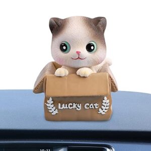 dous Bobbleheads for Car Dashboard Lucky Cat Dashboard Car Ornaments Bobble Head Cat Pet Toy Shaking Head Cat Decor for Car Interior, Automotive Dashboard, Home Desktop