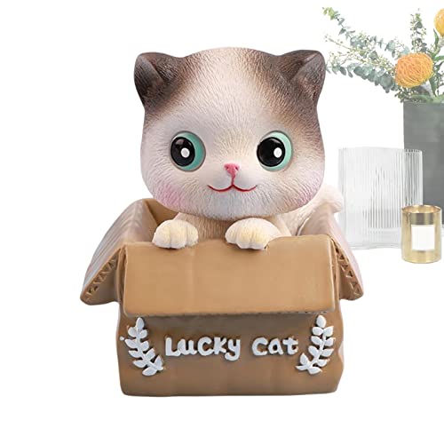 dous Bobbleheads for Car Dashboard Lucky Cat Dashboard Car Ornaments Bobble Head Cat Pet Toy Shaking Head Cat Decor for Car Interior, Automotive Dashboard, Home Desktop