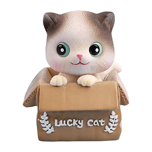 dous Bobbleheads for Car Dashboard Lucky Cat Dashboard Car Ornaments Bobble Head Cat Pet Toy Shaking Head Cat Decor for Car Interior, Automotive Dashboard, Home Desktop