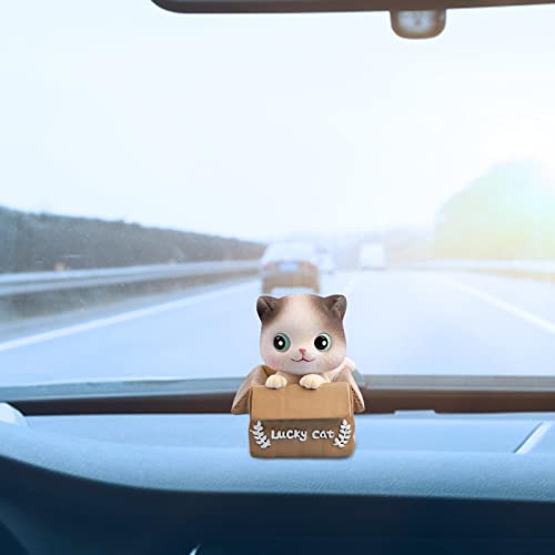 dous Bobbleheads for Car Dashboard Lucky Cat Dashboard Car Ornaments Bobble Head Cat Pet Toy Shaking Head Cat Decor for Car Interior, Automotive Dashboard, Home Desktop