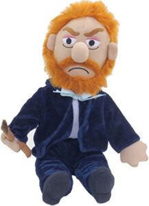 vincent van gogh doll - 11" soft stuffed plush little thinker - toy for kids or adults