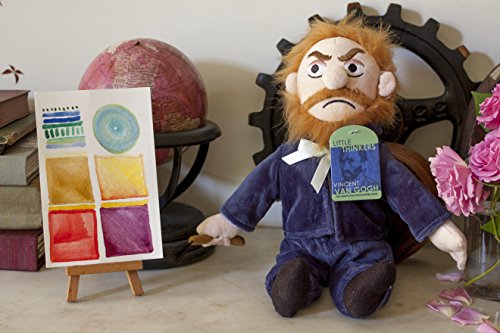 Vincent Van Gogh Doll - 11" Soft Stuffed Plush Little Thinker - Toy for Kids or Adults