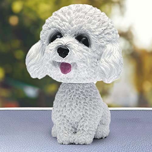 CYISONAL 2PCS Shaking Head Dog Toy Simulation Bobble Head Dog Toy for Car Interior Dashboard Ornament Car Furnishing Home Office Decor