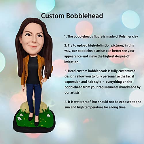 mydedor Custom Bobble-Heads Figurine Customized Doll, Couple Custom Bobble Head, Bobble Head Figures Handmade Personalized Sculpture Gift for Couple