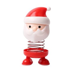 ikasus shaking head toys car ornaments cute christmas bobblehead nod dolls car dashboard decor cute santa claus figurine christmas party bobble head statue desktop ornaments car interior accessories