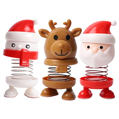 ikasus Shaking Head Toys Car Ornaments Cute Christmas Bobblehead Nod Dolls Car Dashboard Decor Cute Santa Claus Figurine Christmas Party Bobble Head Statue Desktop Ornaments Car Interior Accessories