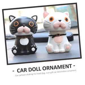 Levemolo Bobble Head Cat Ornament Car Decoration Spring Decor Decoration for Home Spring Base Dancing Toy Bobblehead Kitten Cat Bobbleheads Dashboard Figurine Kitten Adorn Resin Cat Crafts