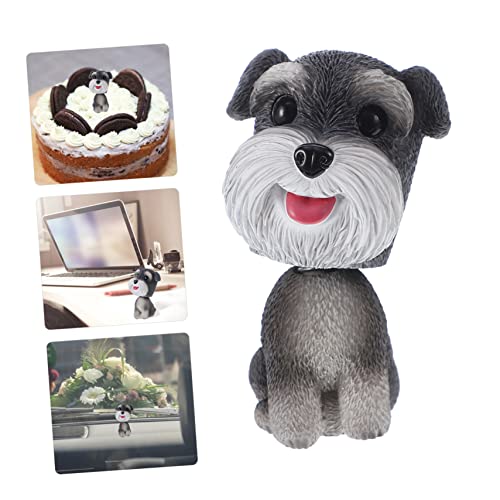 STOBOK Bobble Dog Ornament House Ornaments Ornament for Kids Cake Ornament Dashboard Bobbleheads Bobblehead Doll Toy Shaking Head Dog for Car Shaking Head Dog Adornment Cake Dog Ornament