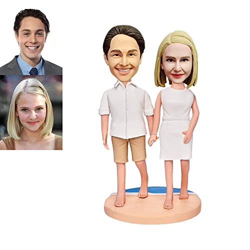 Custom bobble 5.9'' Custom Bobblehead, Personalized Fully Custom Made Figure Bobblehead Two Person, Sculpture for Loves Friends & Couple