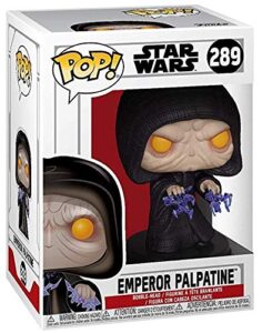 star wars: return of the jedi - emperor palpatine funko pop! vinyl bobble-head figure (includes compatible pop box protector case)