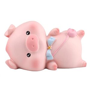 piggy car ornaments toy figures bobble shaking head pig doll animals creative resin miniature simulation toy decoration accessories for car dashboard home desk lying pig