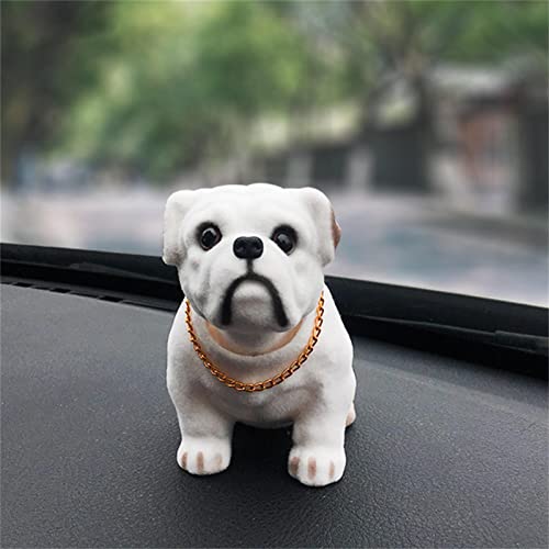 Dog Shaking Head, Resin Shaking Head Dogs, Car Decoration Nodding Dog Ornaments, Car Interior Resin Dog Ornaments, Bobbleheads for Car Dashboard, Dancing Toys Dog, Ornaments Figures Bobble Head