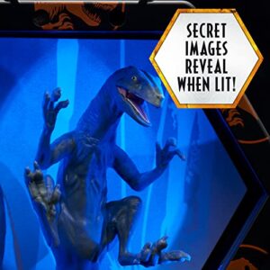 WOW! STUFF PODS - Jurassic Dominion - Velociraptor Blue | Light-Up Bobble-Head Figure | Official Fallen Kingdom Merchandise, Toys and Gifts for Boys and Girls, 4 inches