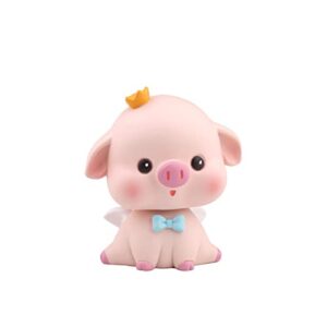 lucky piggy toy car ornaments,cute pig car dashboard decorations bobble shaking head pig doll desktop toy dolls,car interior accessories,perfect for dashboard, home, kitchen, office decorations