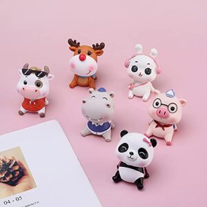 ikasus Cute Cow Toy Car Ornaments,Lovely Cow Car Dashboard Decorations Bobble Shaking Head Car Doll Desktop Toy Dolls,Car Interior Accessories,Perfect for Dashboard, Home, Kitchen, Office Decoration