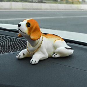 Fenteer Cute Bobble Head Dog Nodding Dog for, Beagle