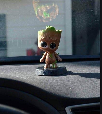SM.Y.Toys & Accessories Cute Solar Powered Groot Bobblehead Home Office Ultra Detail Collectible Relaxing Toy (Solar Groot)