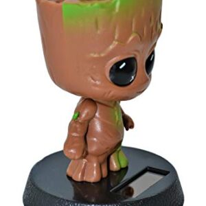 SM.Y.Toys & Accessories Cute Solar Powered Groot Bobblehead Home Office Ultra Detail Collectible Relaxing Toy (Solar Groot)