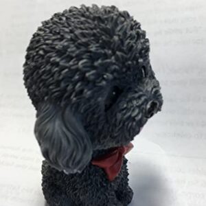 Car Interior Simulation Shaking Head Dog Decor,Bobble Head Toy Car Interior Dashboard Ornament Kid Home Office Decor (Black)