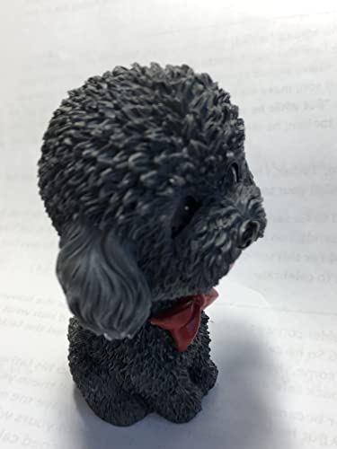 Car Interior Simulation Shaking Head Dog Decor,Bobble Head Toy Car Interior Dashboard Ornament Kid Home Office Decor (Black)