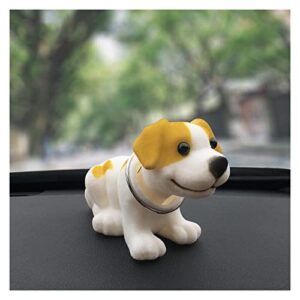 wjccbjqxw car dashboard toys rocking head dog car ornaments nodding dog doll shaking head puppy auto bobblehead dog car accessories (color : orange)
